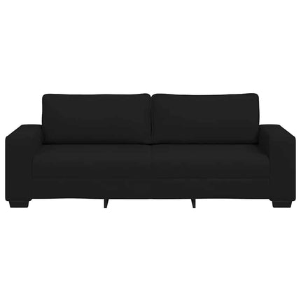 Canapé à 3 places noir 180 cm tissu