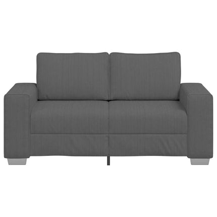 Canapé causeuse gris foncé 120 cm tissu velours côtelé