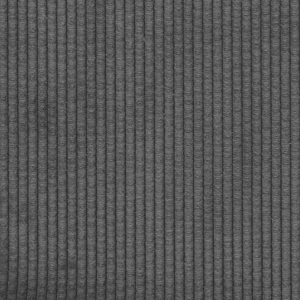 Canapé causeuse gris foncé 120 cm tissu velours côtelé