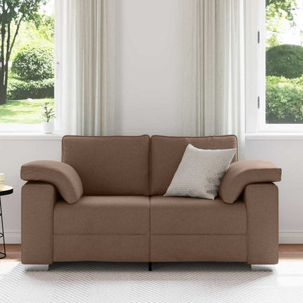 Canapé avec coussin Marron 160 x 77 x 82 cm tissu