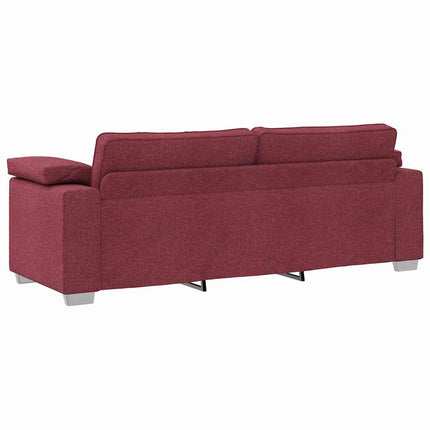 Canapé avec coussin Rouge bordeaux 219 x 77 x 82 cm tissu