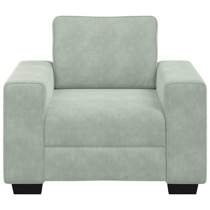 Fauteuil Gris clair 60 cm Velours