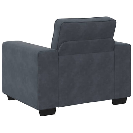 Fauteuil gris foncé 60 cm velours