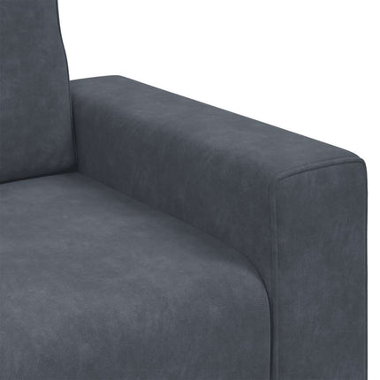 Fauteuil gris foncé 60 cm velours