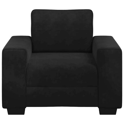 Fauteuil noir 60 cm velours