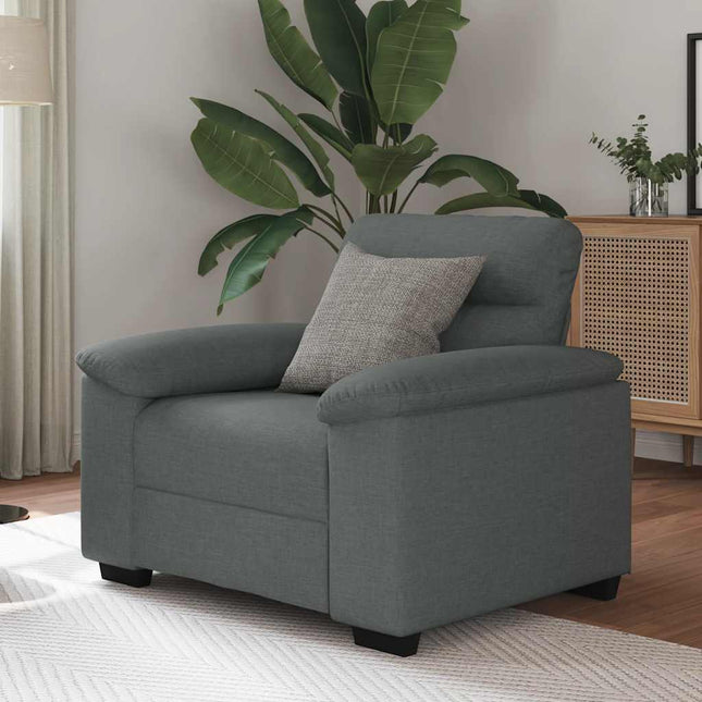 Fauteuil gris foncé 60 cm tissu