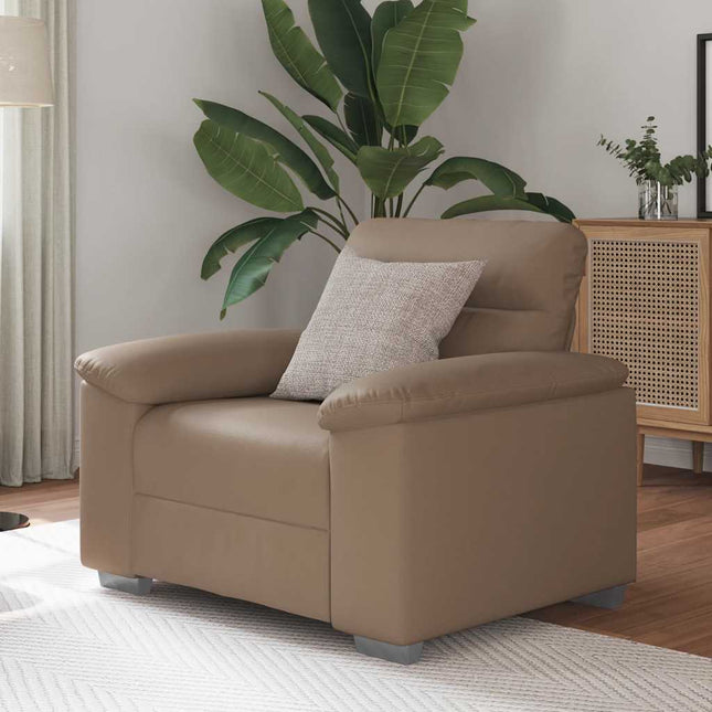 Fauteuil cappuccino 60 cm similicuir