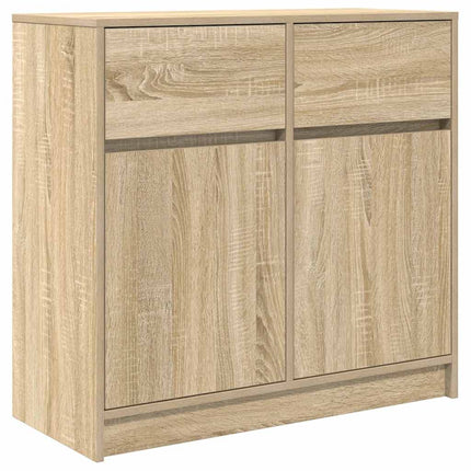 Buffet avec tiroir chêne sonoma 80x34x76 cm bois d'ingénierie
