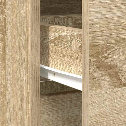 Buffet avec tiroir chêne sonoma 80x34x76 cm bois d'ingénierie
