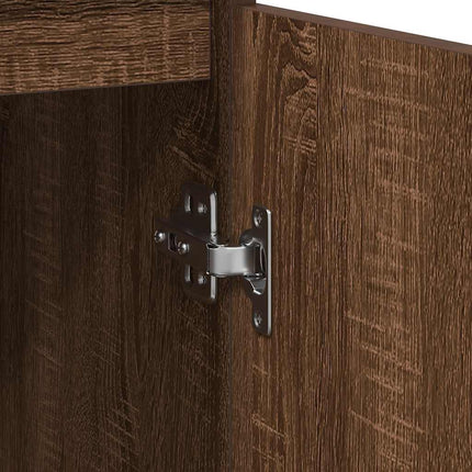 Buffet chêne marron 57x34x76 cm bois d'ingénierie