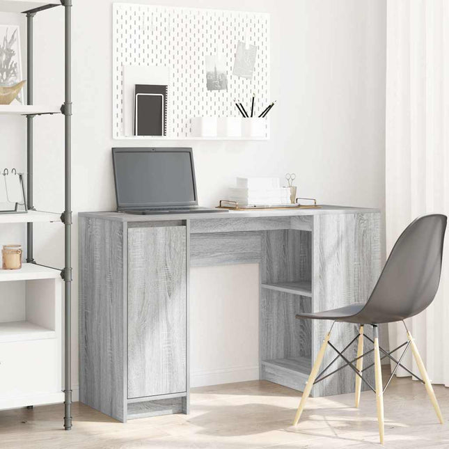 Bureau sonoma gris 120x42x76 cm bois d'ingénierie