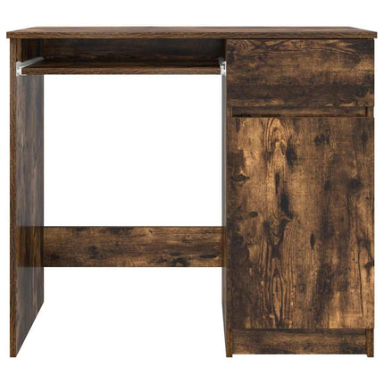 Bureau chêne fumé 86x49x76 cm bois d'ingénierie