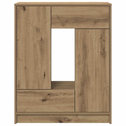 Buffet avec tiroirs et portes chêne artisanal 73x31x90 cm