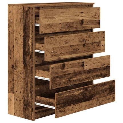 Buffet vieux bois 80x35x99 cm bois d'ingénierie