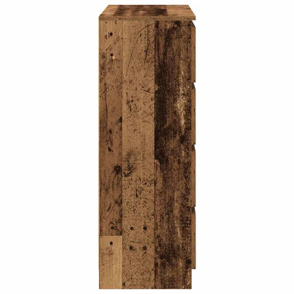 Buffet vieux bois 80x35x99 cm bois d'ingénierie