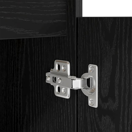 Bureau avec porte Chêne noir 140 x 49 x 76 cm Bois d'ingénierie