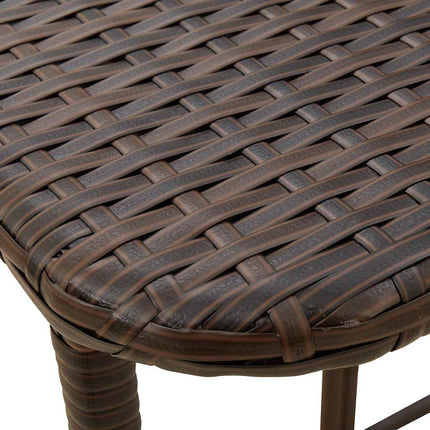 Table de jardin pliante marron 90 x 51 x 75 cm polyrotin