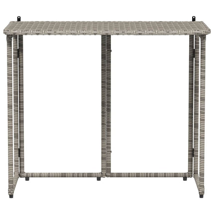 Table de jardin pliante gris 90 x 51 x 75 cm polyrotin