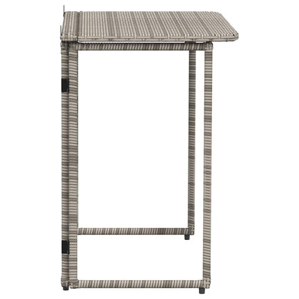 Table de jardin pliante gris 90 x 51 x 75 cm polyrotin