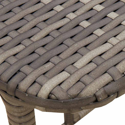 Table de jardin pliante gris 90 x 51 x 75 cm polyrotin