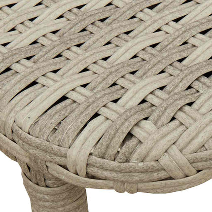 Table de jardin pliante gris clair 90 x 51 x 75 cm polyrotin