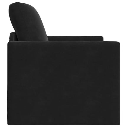 Canapé-lit avec coussin Noir 74 x 77 x 81 cm Velours