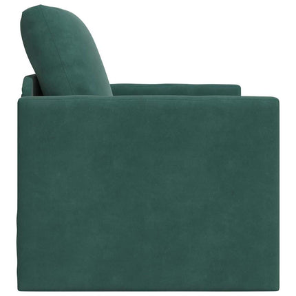 Canapé-lit avec coussin Vert foncé 74 x 77 x 81 cm Velours