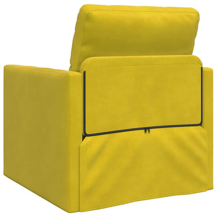 Canapé-lit avec coussin Jaune foncé 74 x 77 x 81 cm Velours