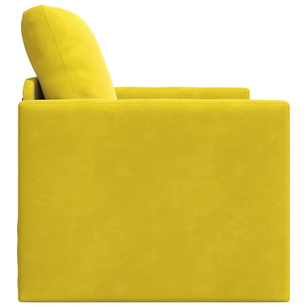 Canapé-lit avec coussin Jaune foncé 74 x 77 x 81 cm Velours