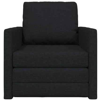 Canapé-lit avec coussin Noir 74 x 77 x 81 cm tissu