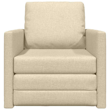 Canapé-lit avec coussin Crème 74 x 77 x 81 cm tissu