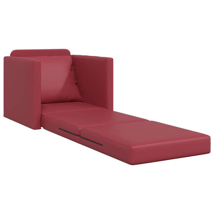 Sofa Lit de Sol Rouge bordeaux 74 x 77 x 81 cm Faux cuir