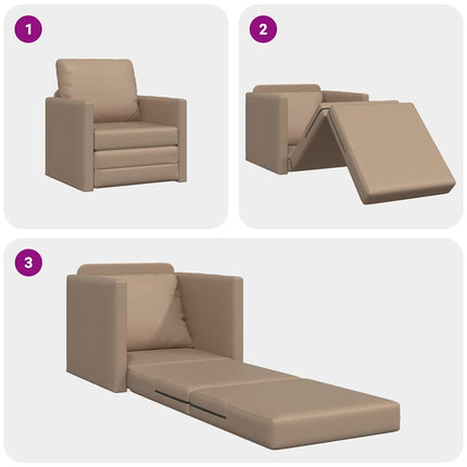 Sofa Lit de Sol Cappuccino 74 x 77 x 81 cm Faux cuir