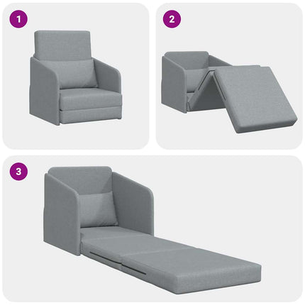 Canapé-Lit Gris clair 65 x 80 x 83 cm tissu