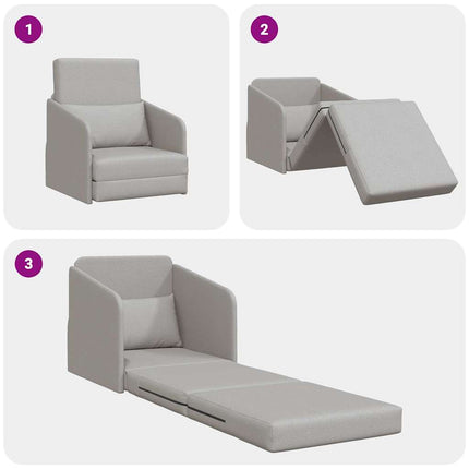Canapé-Lit Gris nuage 65 x 80 x 83 cm tissu