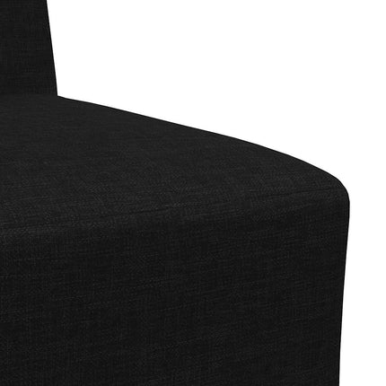 Canapé modulaire sans accoudoirs Noir 55 cm Tissu