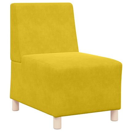 Canapé modulaire sans accoudoirs Jaune 55 cm Velours