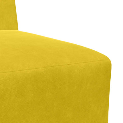 Canapé modulaire sans accoudoirs Jaune 55 cm Velours