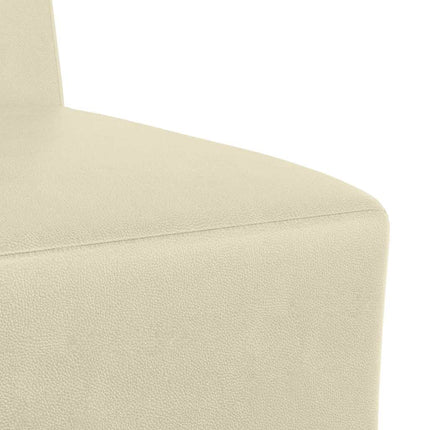 Unité de Sofa Modulaire Sans Accoudoirs Crème 55 x 74 x 82 cm