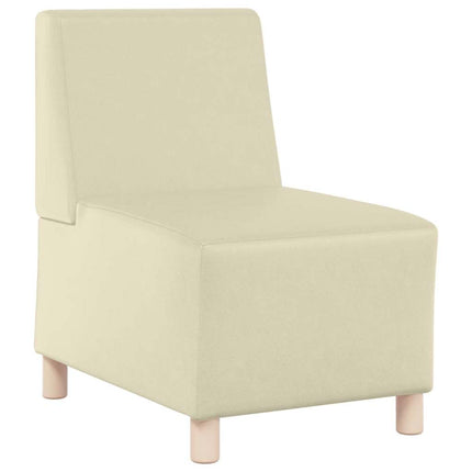 Unité de Sofa Modulaire Sans Accoudoirs Crème 55 x 74 x 82 cm