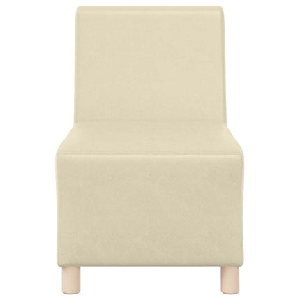 Unité de Sofa Modulaire Sans Accoudoirs Crème 55 x 74 x 82 cm