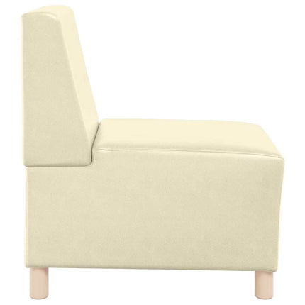 Unité de Sofa Modulaire Sans Accoudoirs Crème 55 x 74 x 82 cm