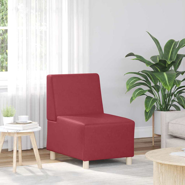 Unité de Sofa Modulaire Sans Accoudoirs Bordeaux