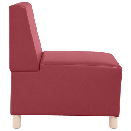 Unité de Sofa Modulaire Sans Accoudoirs Bordeaux