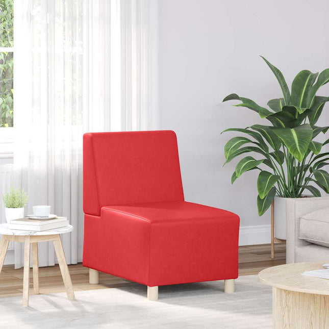 Unité de Sofa Modulaire Sans Accoudoirs Rouge 55 x 74 x 82 cm