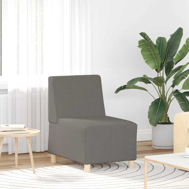 Unité de Sofa Modulaire Sans Accoudoirs Gris clair