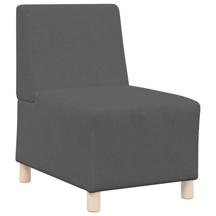 Unité de Sofa Modulaire Sans Accoudoirs Gris foncé
