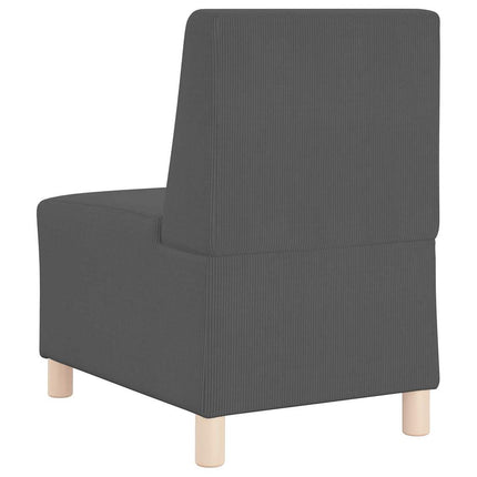 Unité de Sofa Modulaire Sans Accoudoirs Gris foncé