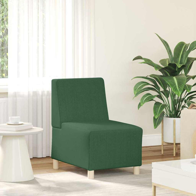 Unité de Sofa Modulaire Sans Accoudoirs Vert Jungle