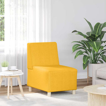 Unité de Sofa Modulaire Sans Accoudoirs Jaune clair